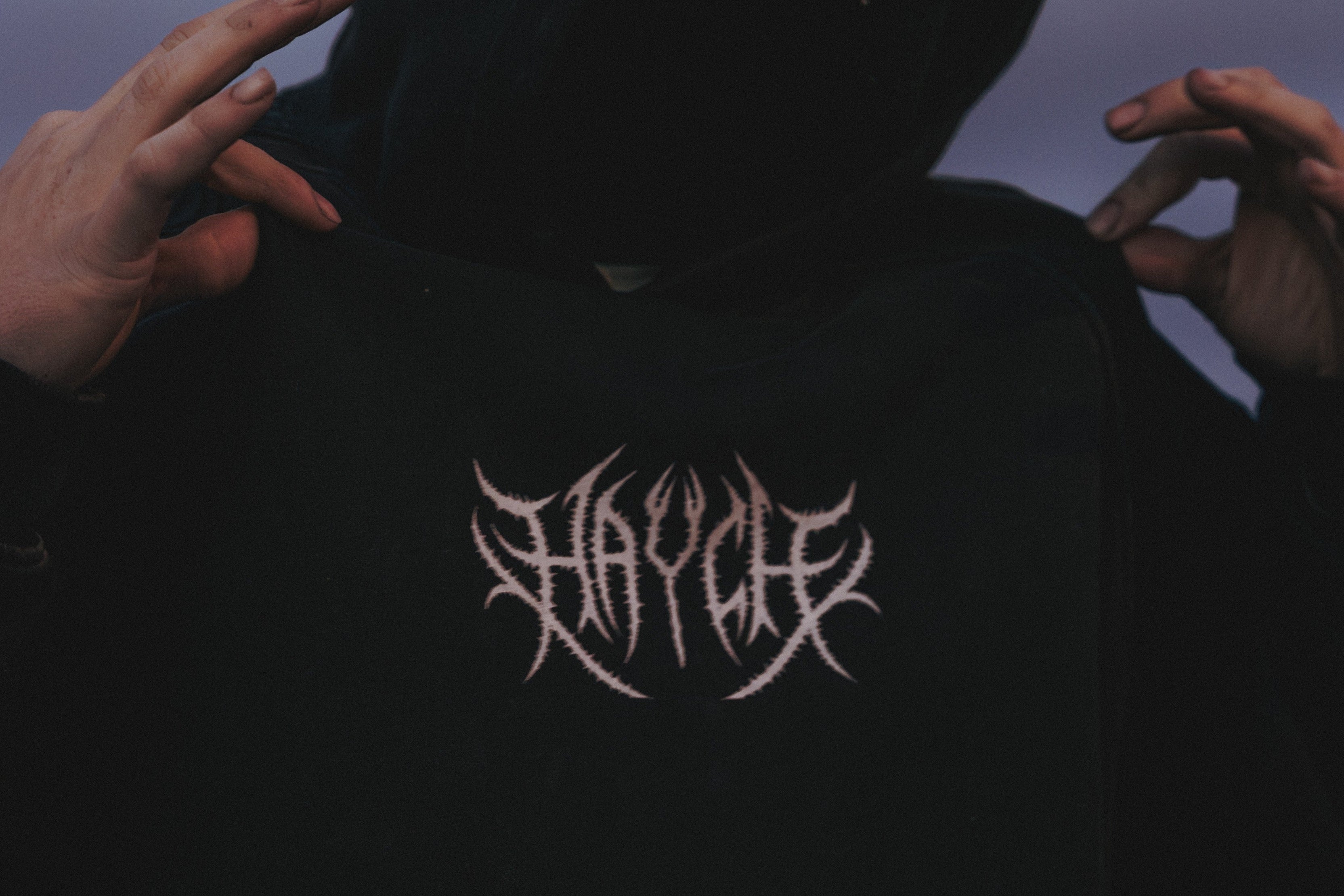 'SCREAM' Gothic Washed Pullover Hoodie
