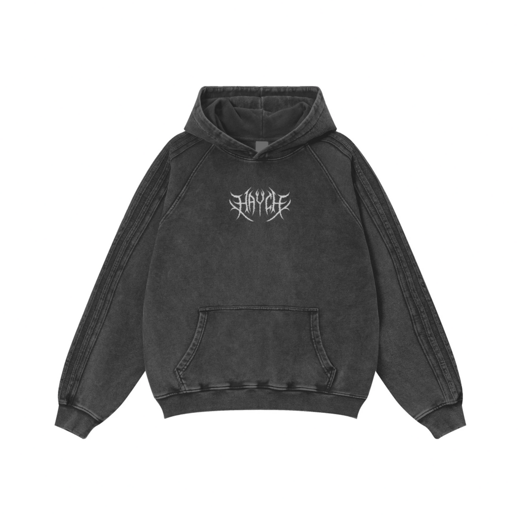'SCREAM' Gothic Washed Pullover Hoodie