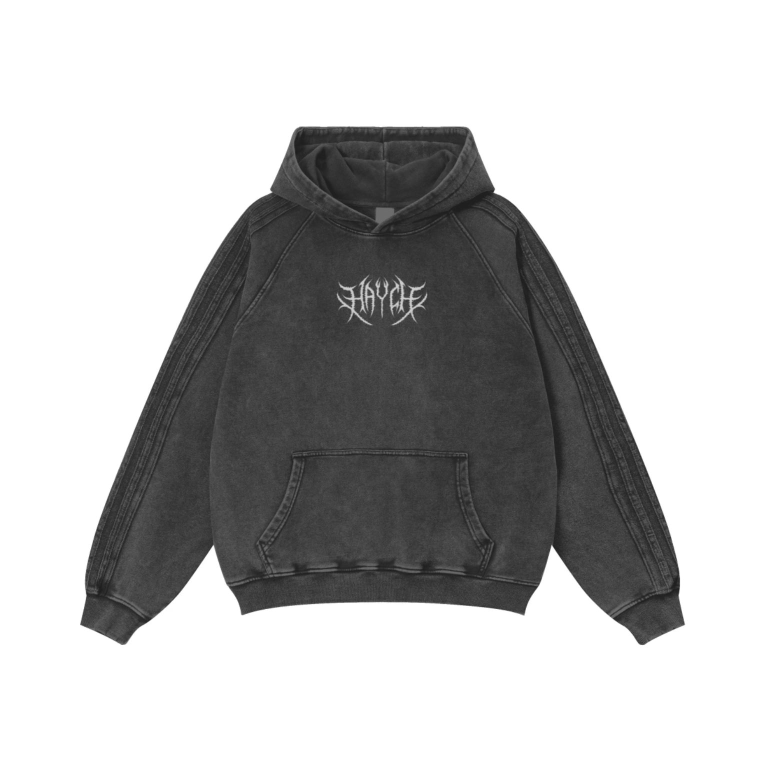 'SCREAM' Gothic Washed Pullover Hoodie