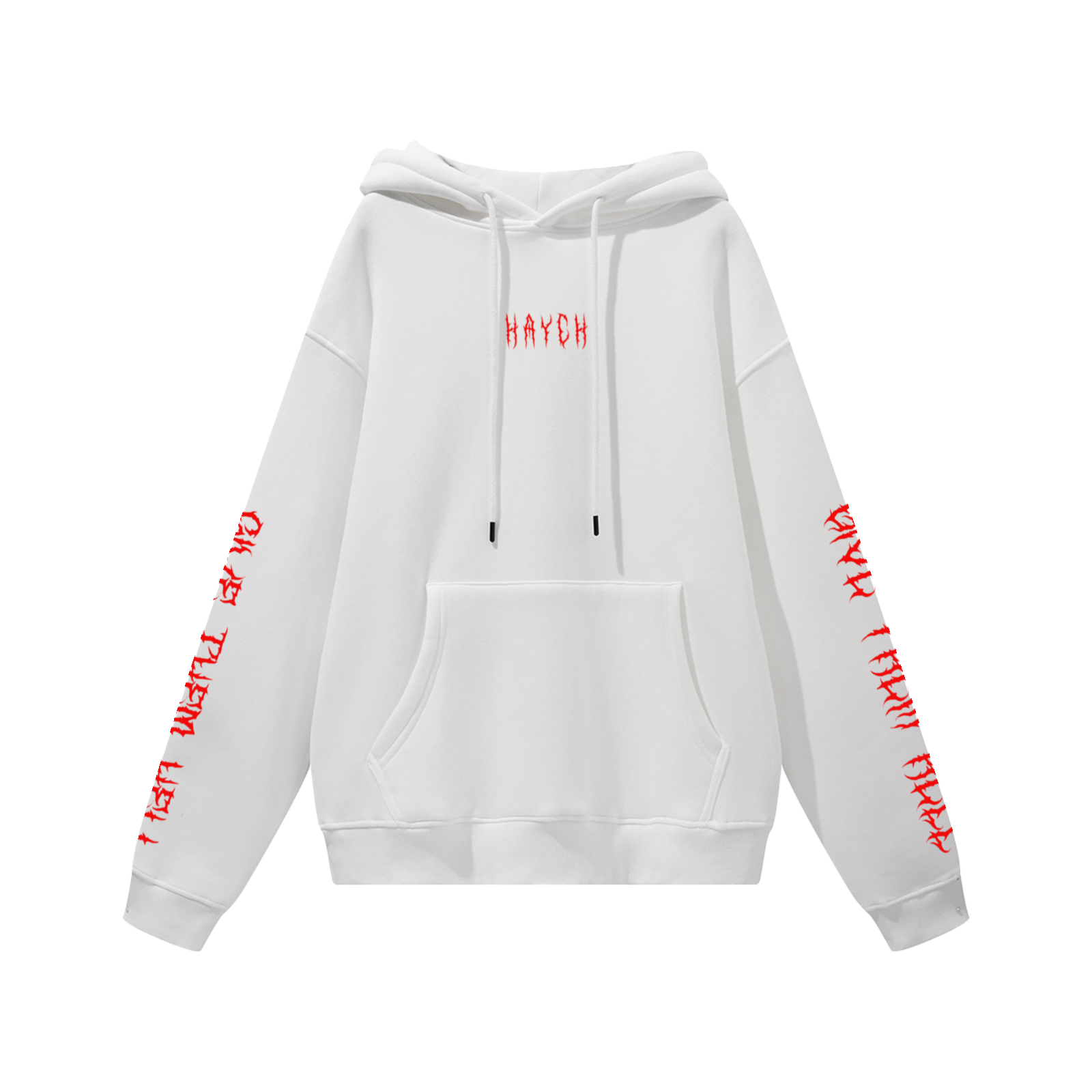 345GSM Men’s Lightweight Fleece Hoodie white