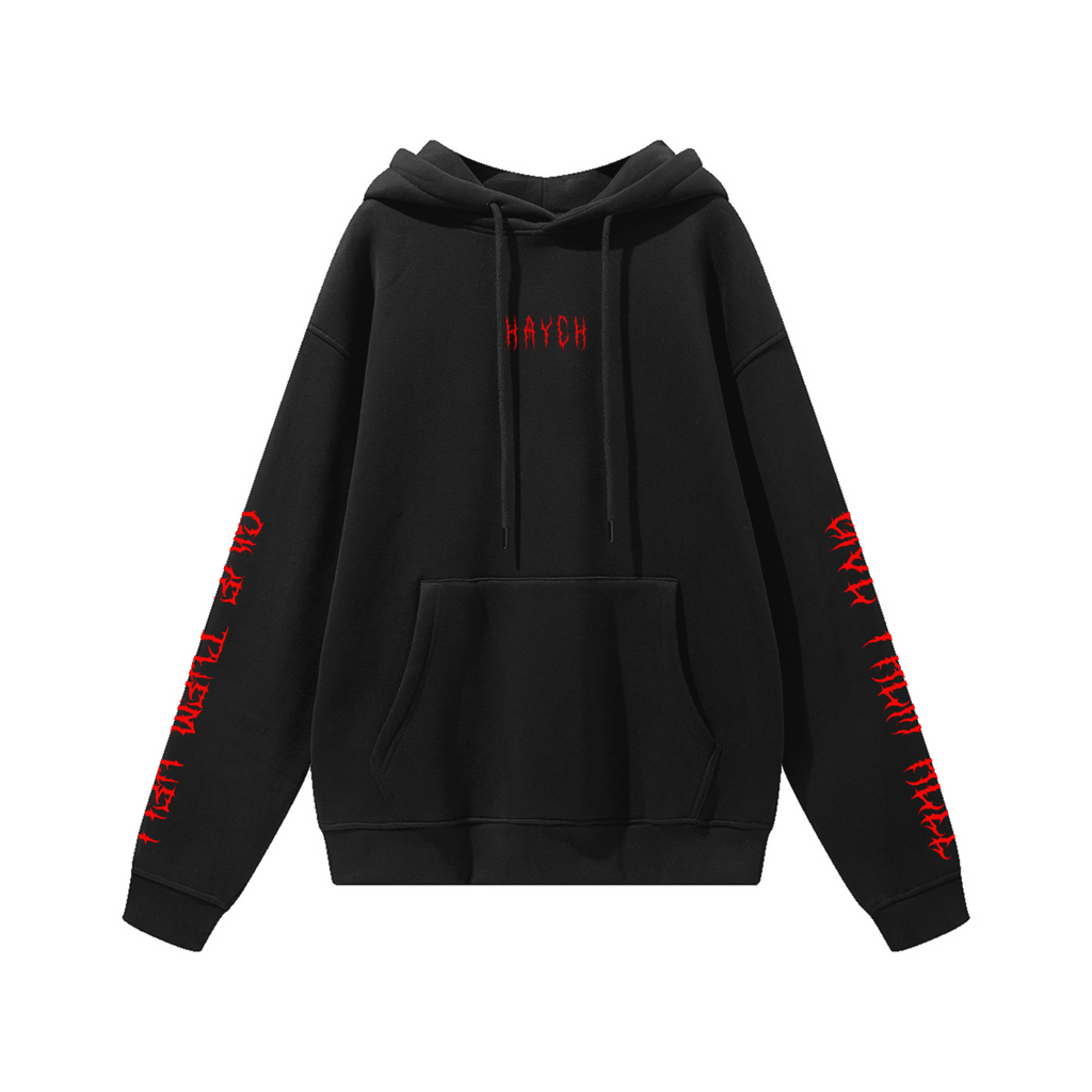 345GSM Men's Best Lightweight Fleece Hoodie Black