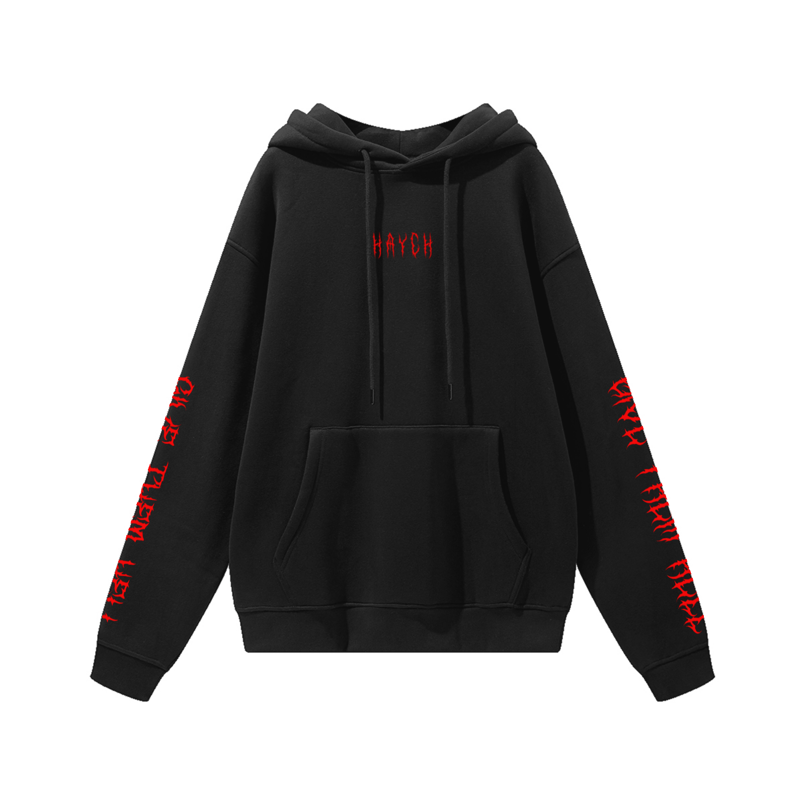 345GSM Men's Best Lightweight Fleece Hoodie Black
