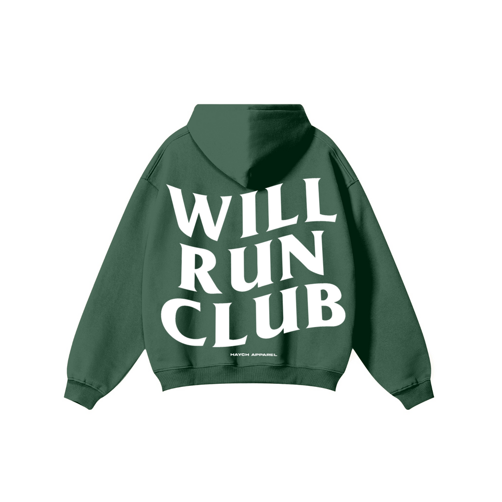 345GSM Solid Color Pullover Hoodie Green