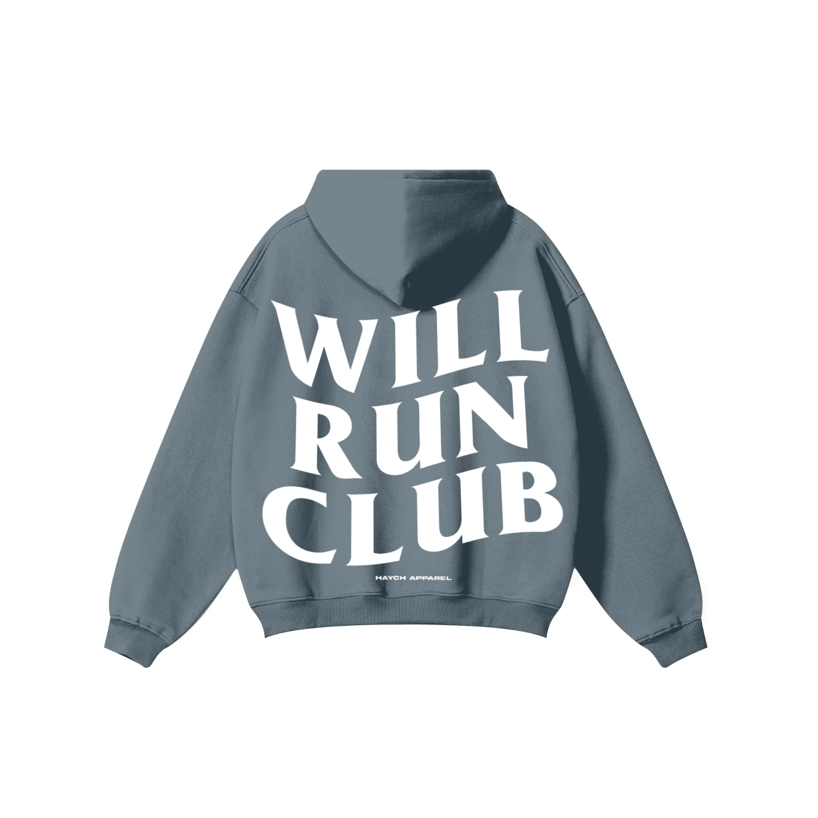 345GSM Solid Color Pullover Hoodie Misty Blue
