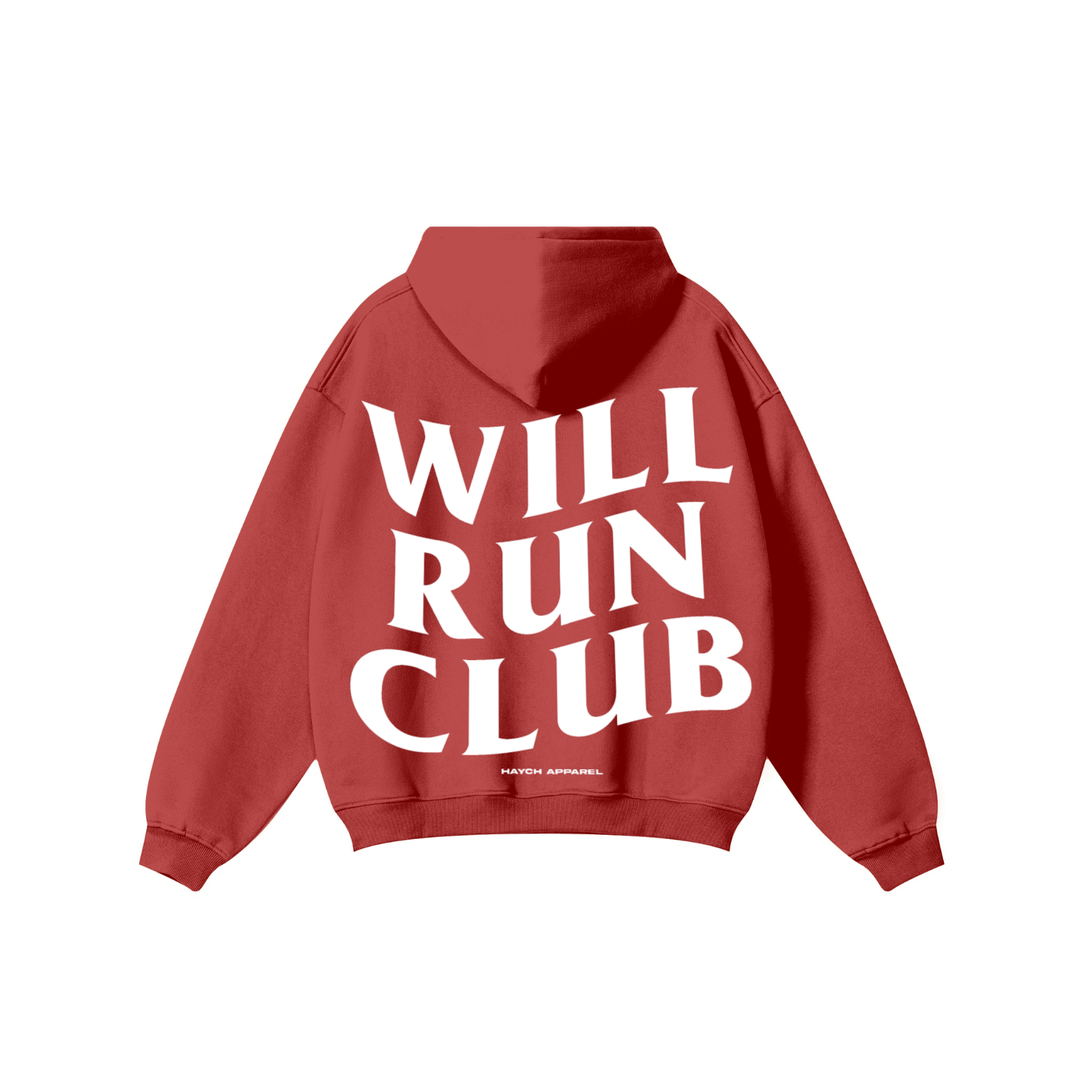 345GSM Solid Color Pullover Hoodie Red