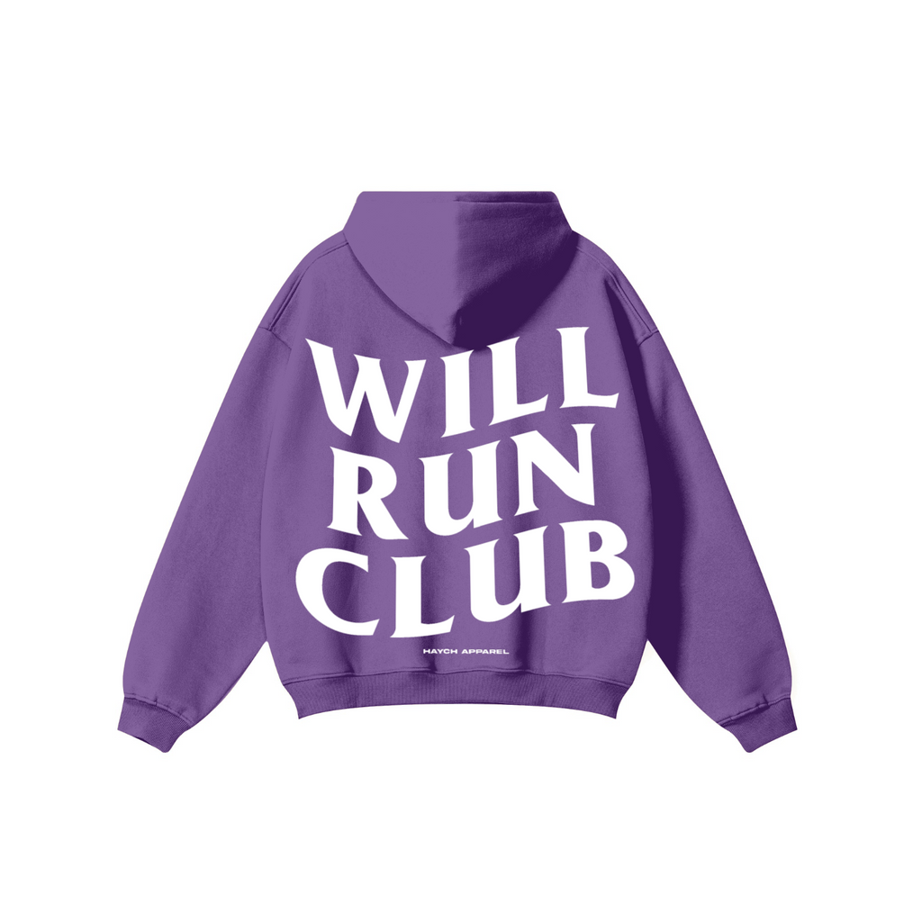 345GSM Solid Color Pullover Hoodie Purple