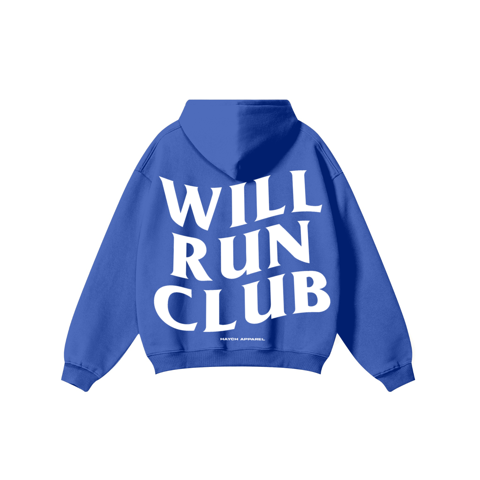 345GSM Solid Color Pullover Hoodie Cyan Blue