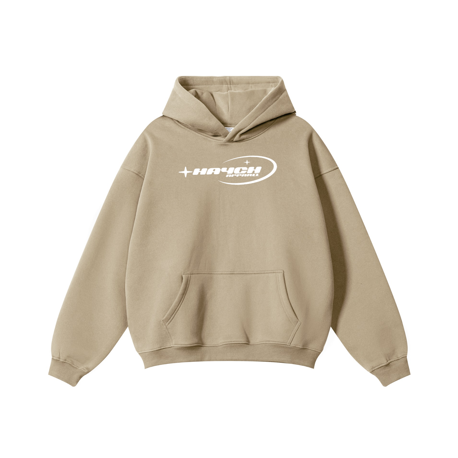 345GSM Solid Color Pullover Hoodie Sandy Beige