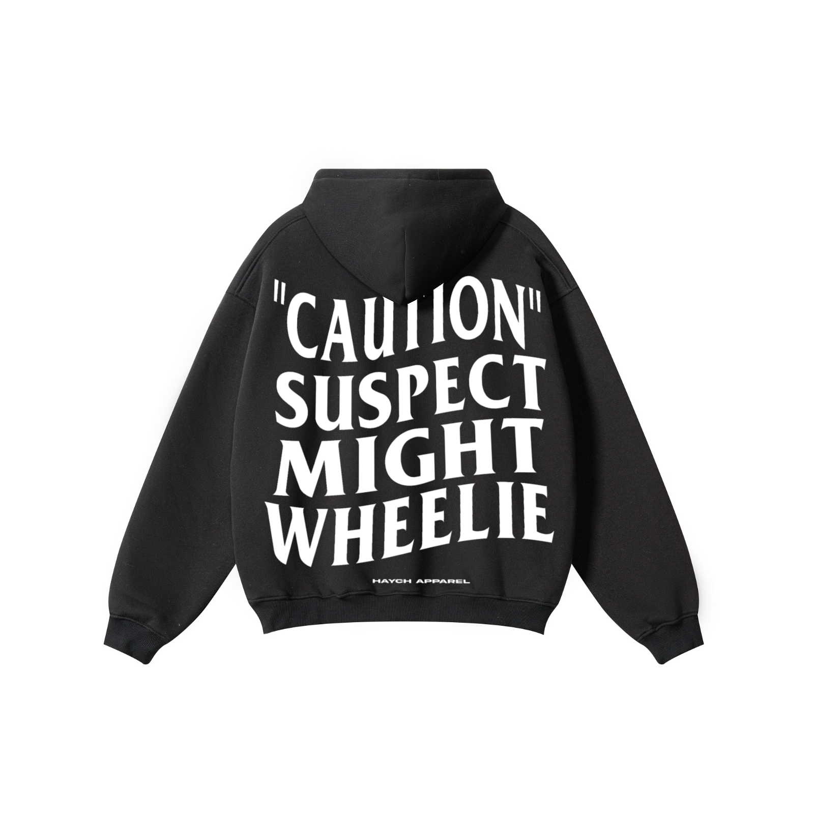 345GSM Solid Color Pullover Hoodie Black