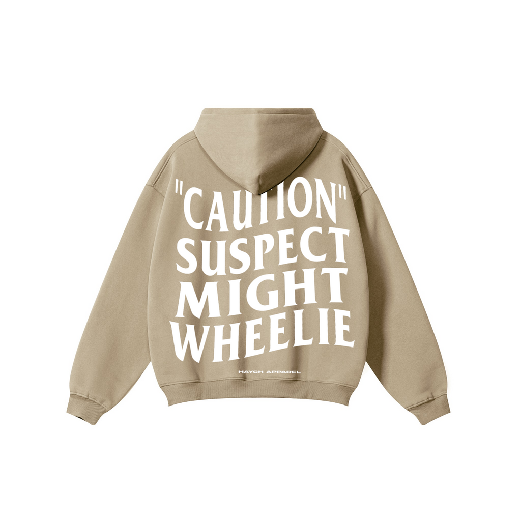 345GSM Solid Color Pullover Hoodie Sandy Beige