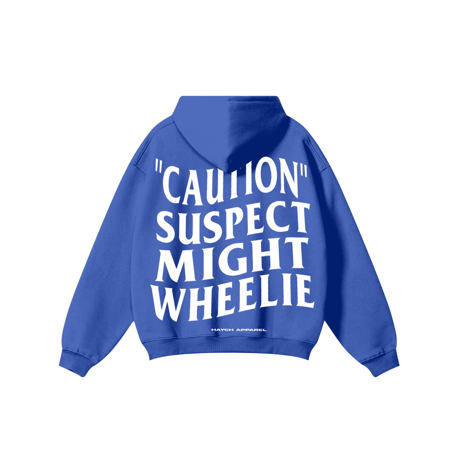 345GSM Solid Color Pullover Hoodie Cyan Blue