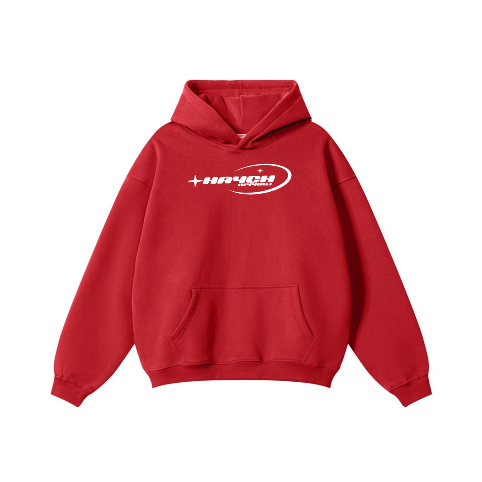 345GSM Solid Color Pullover Hoodie Red