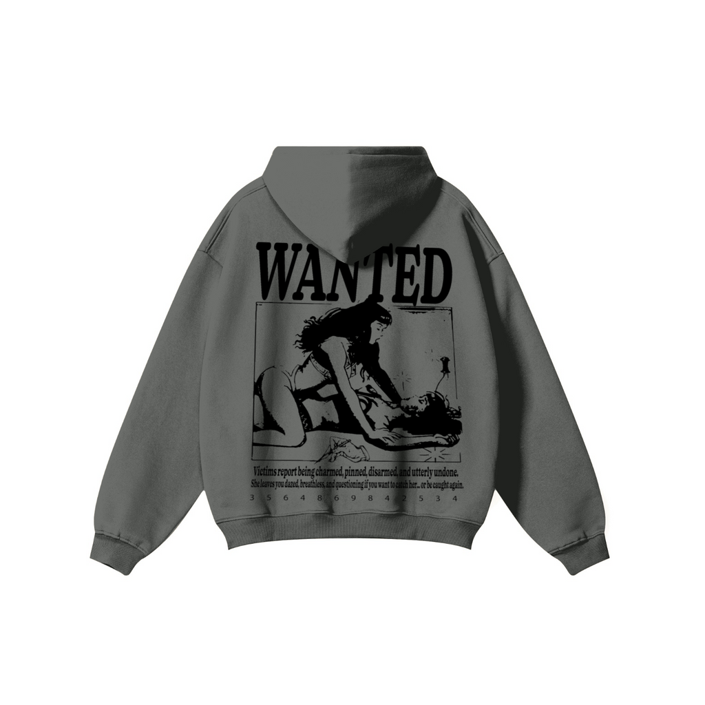 345GSM Solid Color Pullover Hoodie Dark Gray