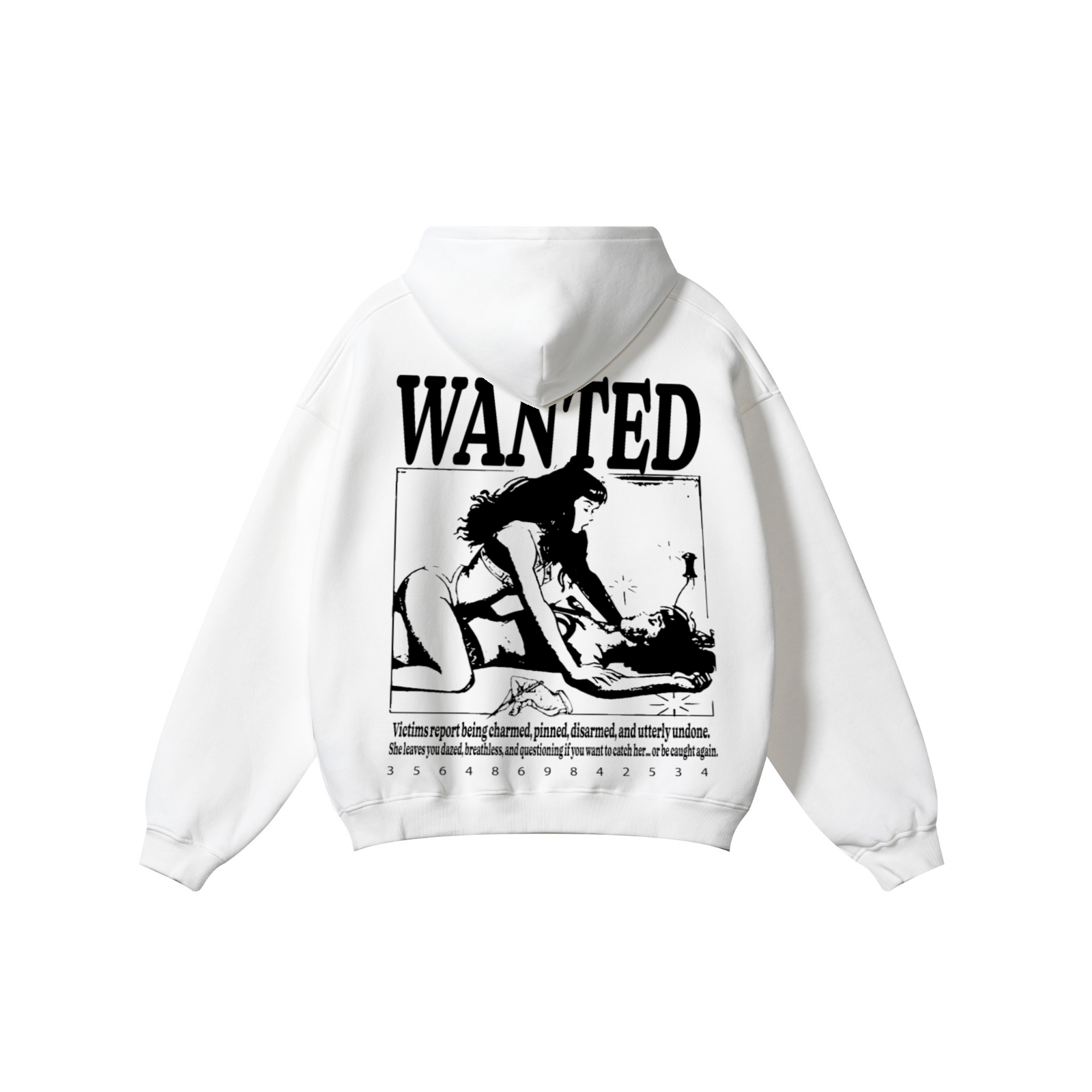 345GSM Solid Color Pullover Hoodie White