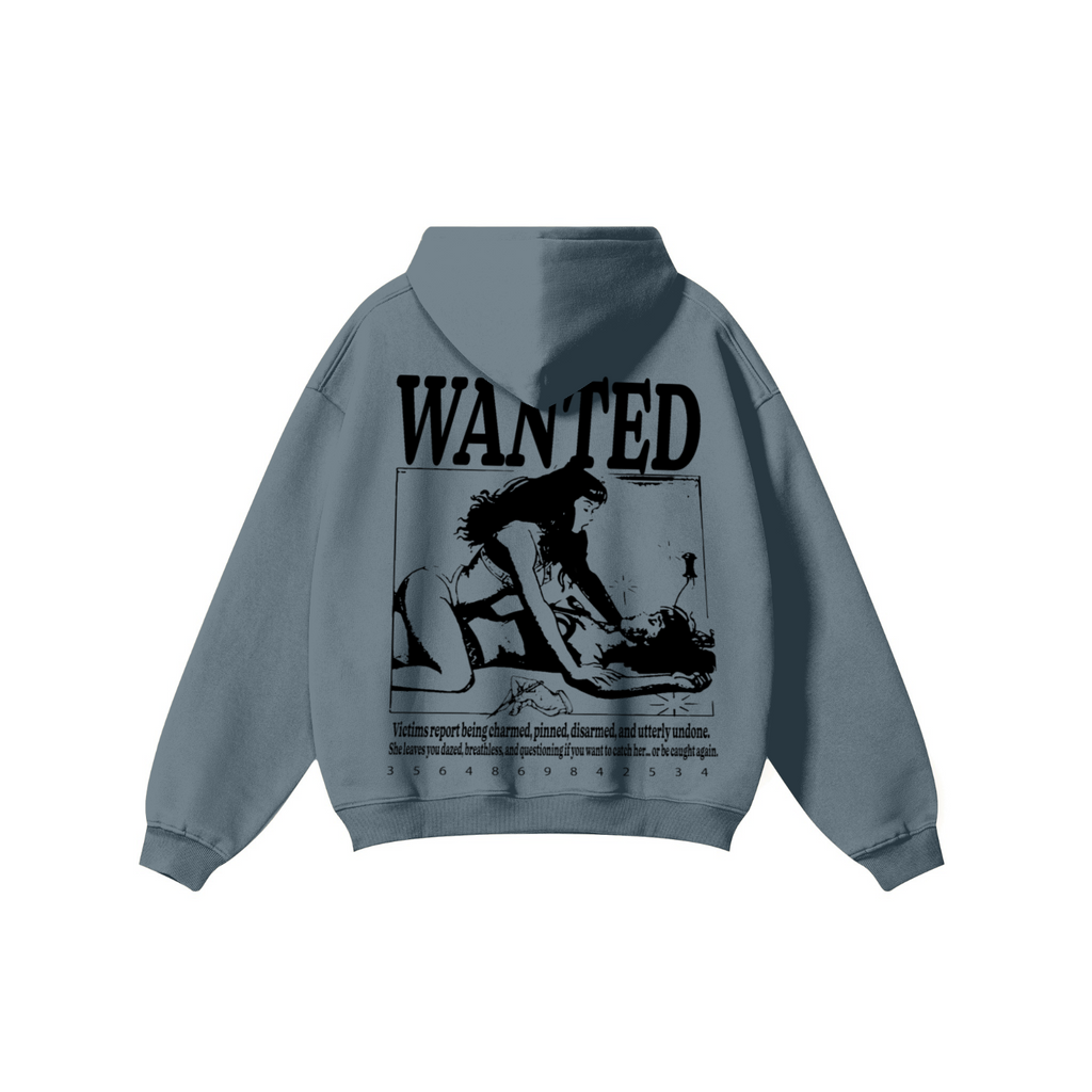 345GSM Solid Color Pullover Hoodie Misty Blue