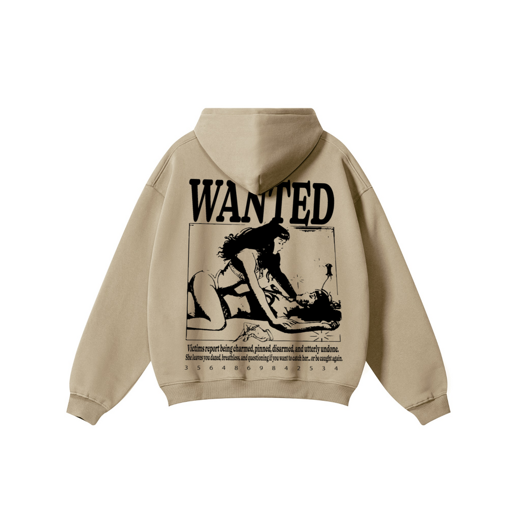 345GSM Solid Color Pullover Hoodie Sandy Beige