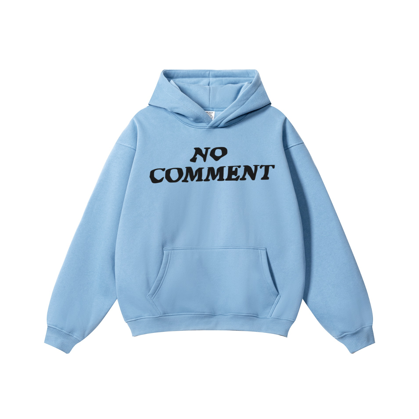 345GSM Solid Color Pullover Hoodie Medium Blue