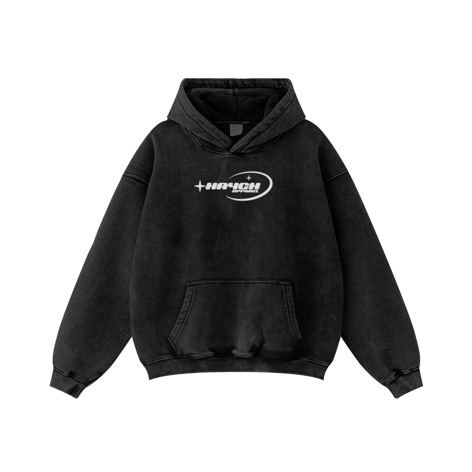 332GSM Unisex Vintage Graphic Hoodie Snow Wash