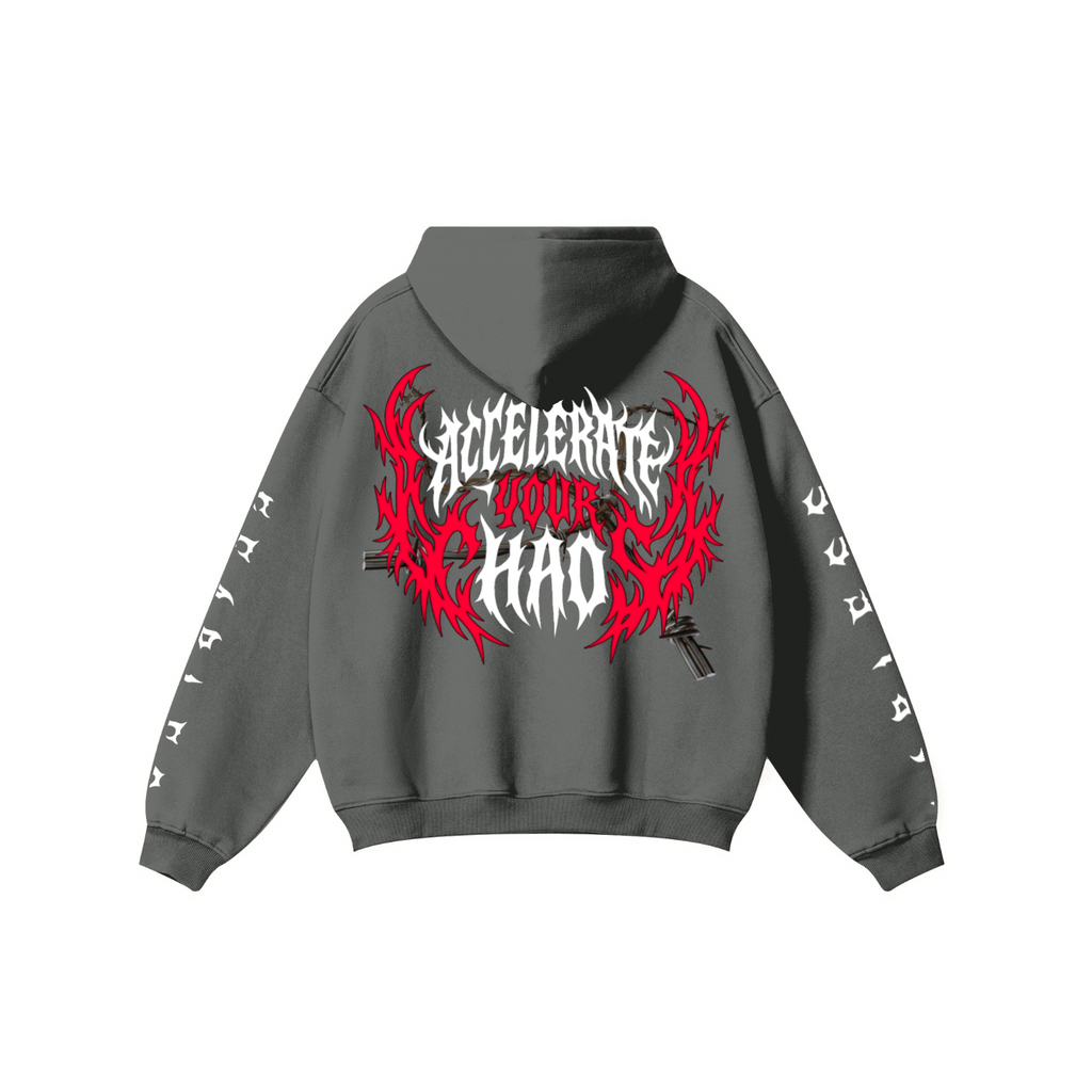 345GSM Solid Color Pullover Hoodie Dark Gray