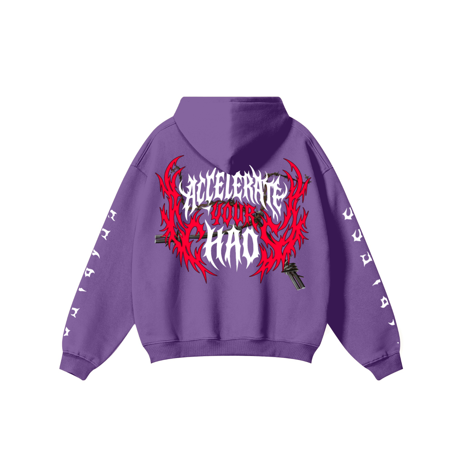 345GSM Solid Color Pullover Hoodie Purple