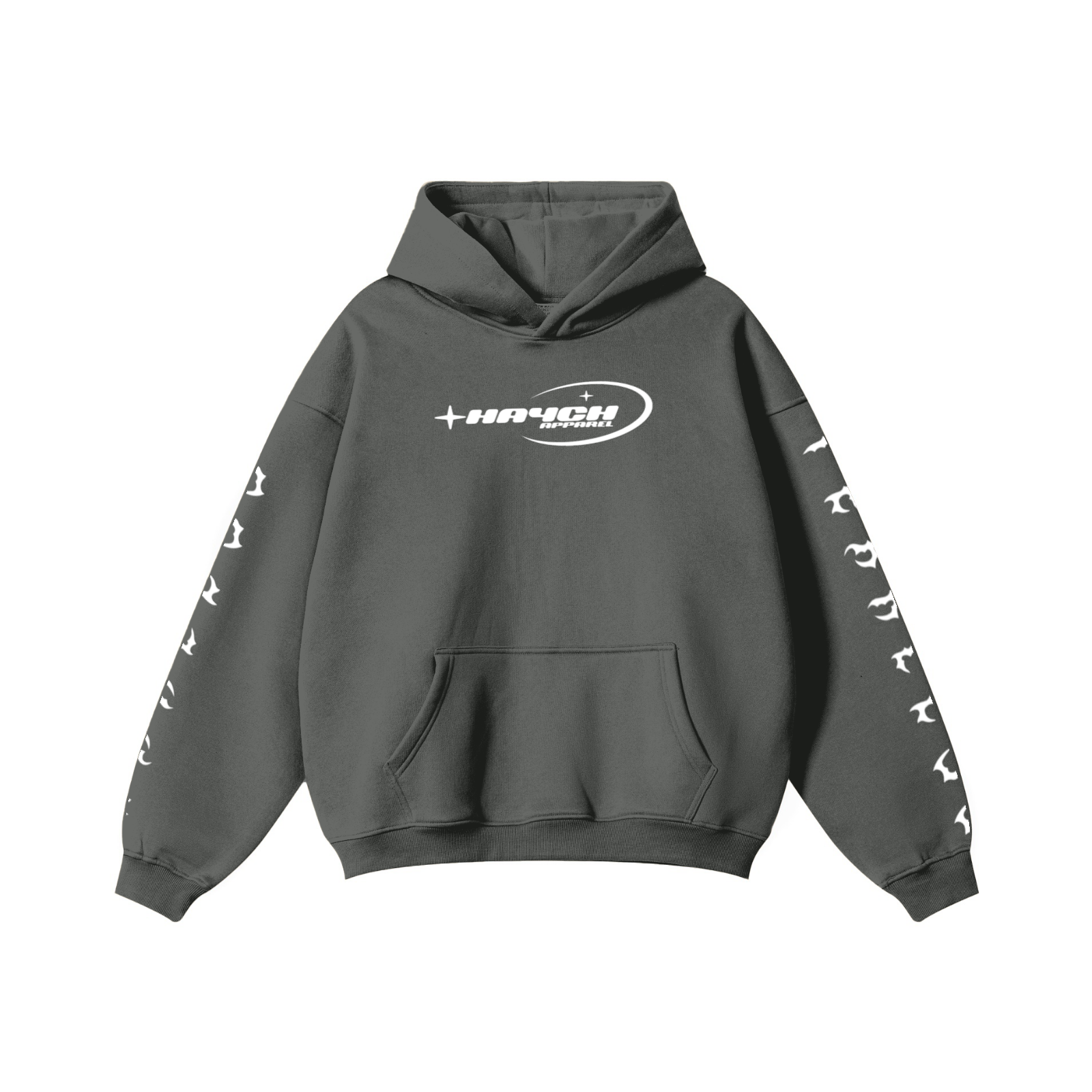 345GSM Solid Color Pullover Hoodie Dark Gray
