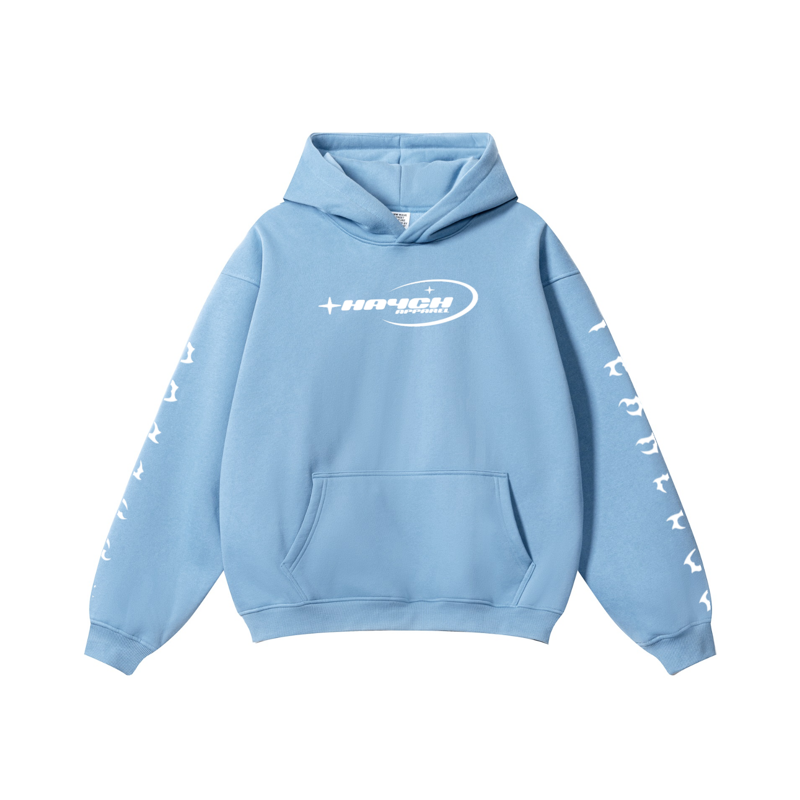 345GSM Solid Color Pullover Hoodie Medium Blue