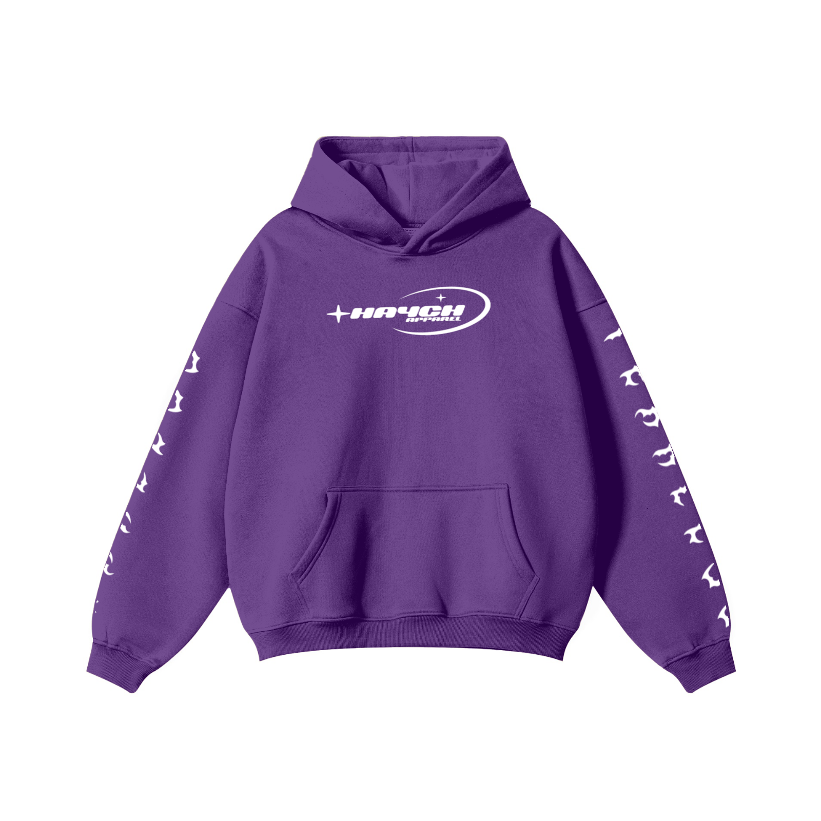 345GSM Solid Color Pullover Hoodie Purple