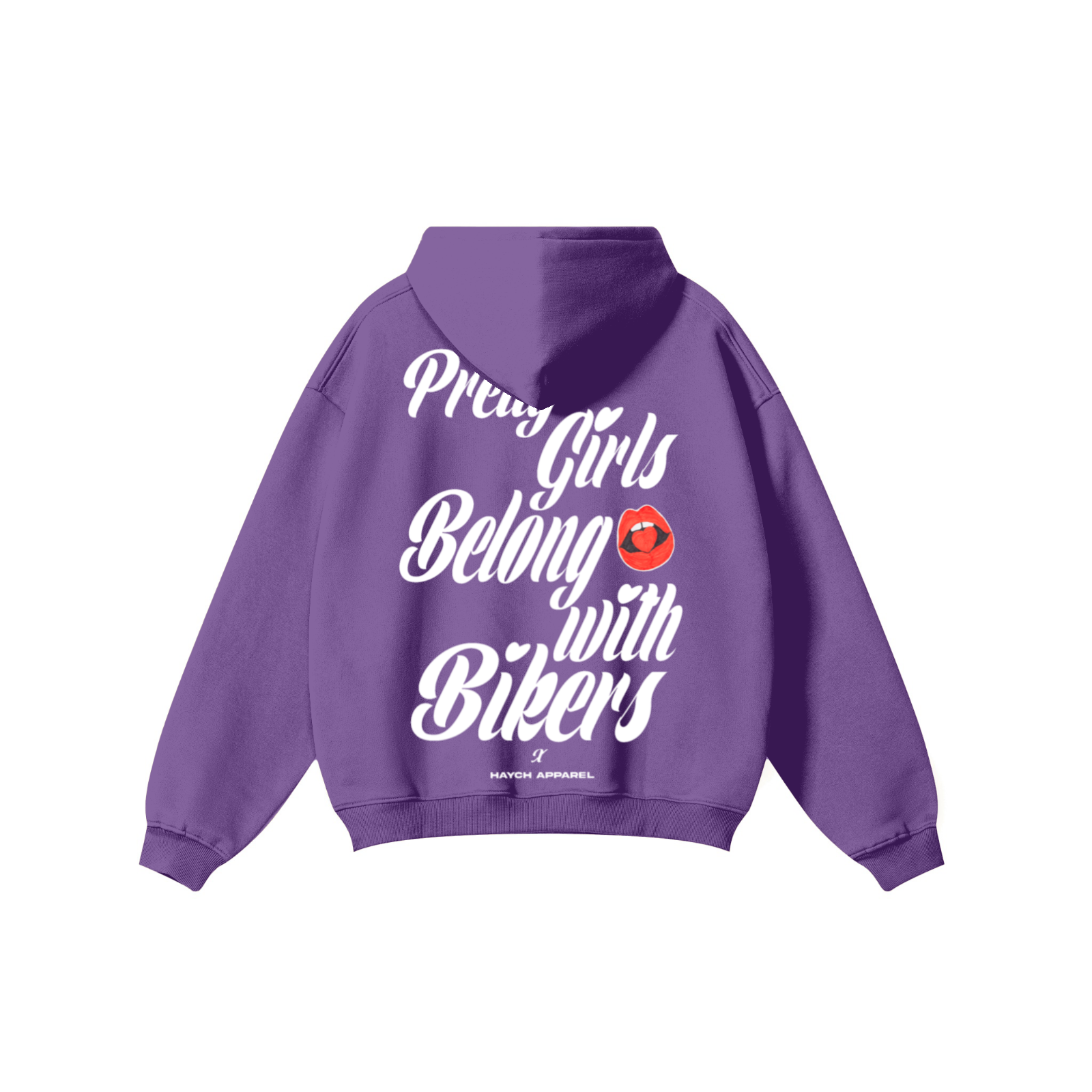 345GSM Solid Color Pullover Hoodie Purple