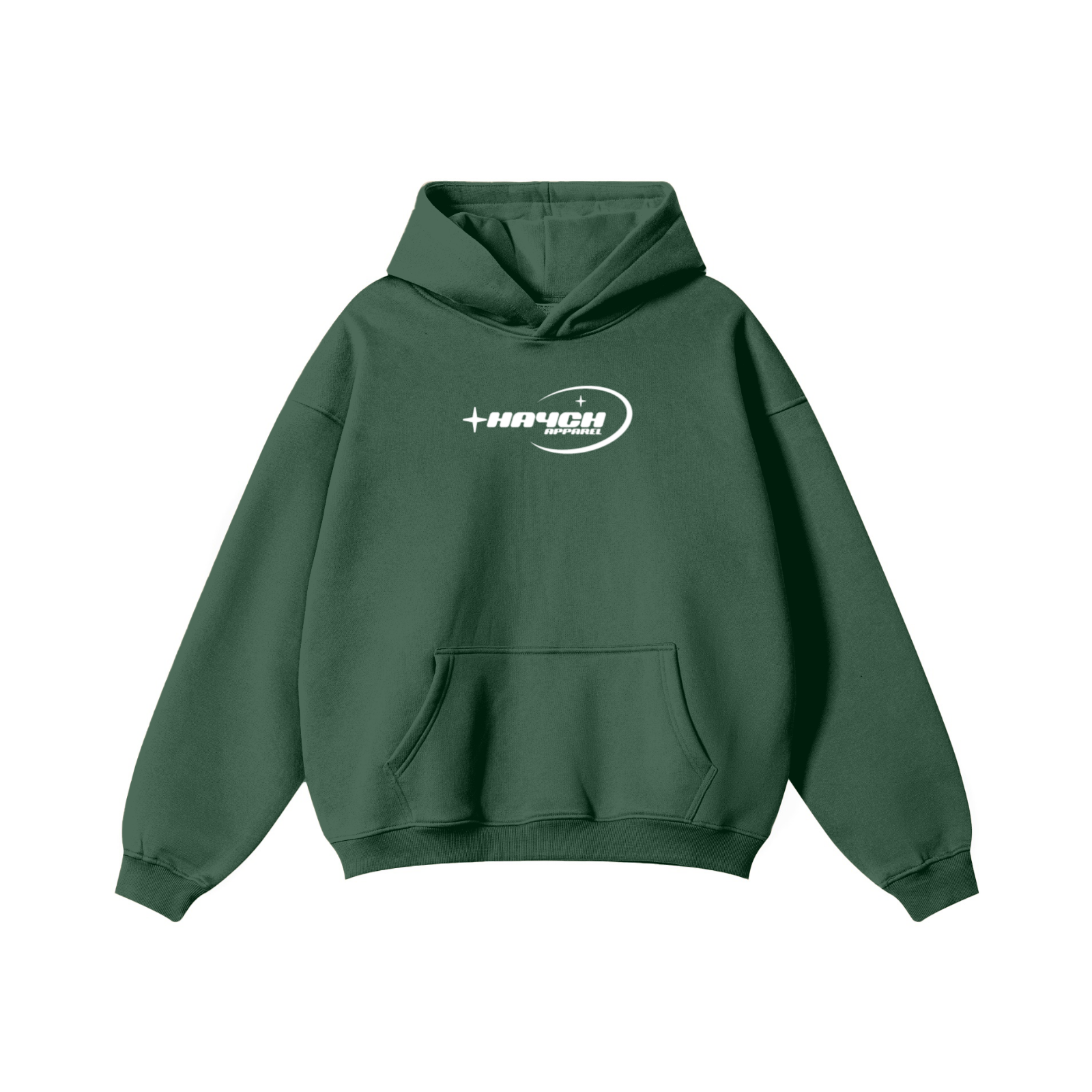 345GSM Solid Color Pullover Hoodie Green