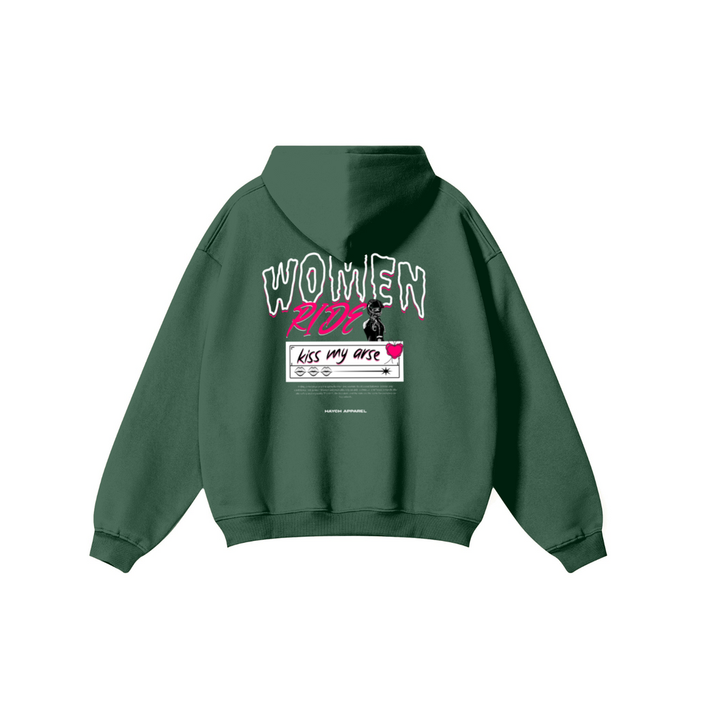 345GSM Solid Color Pullover Hoodie Green