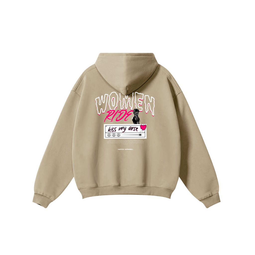 345GSM Solid Color Pullover Hoodie Sandy Beige