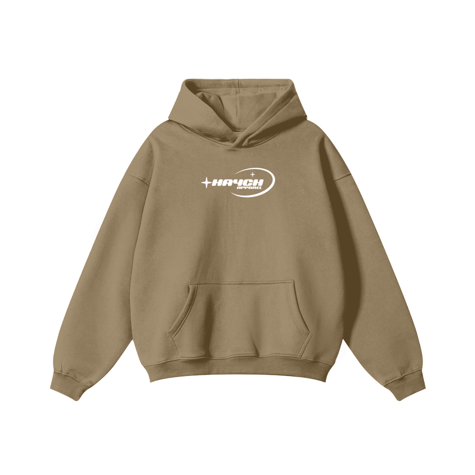 345GSM Solid Color Pullover Hoodie Caramel