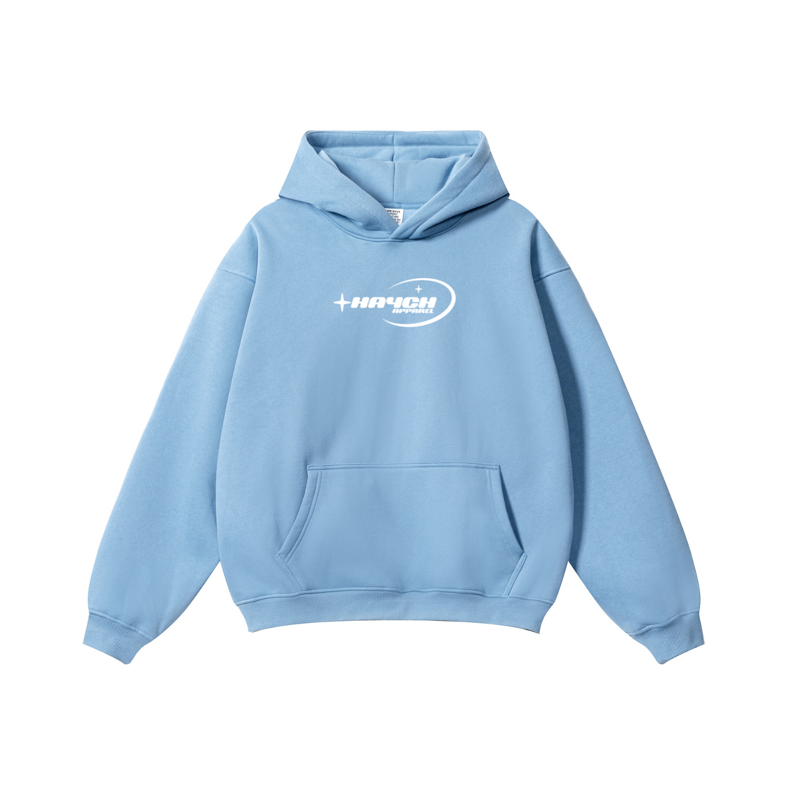 345GSM Solid Color Pullover Hoodie Medium Blue