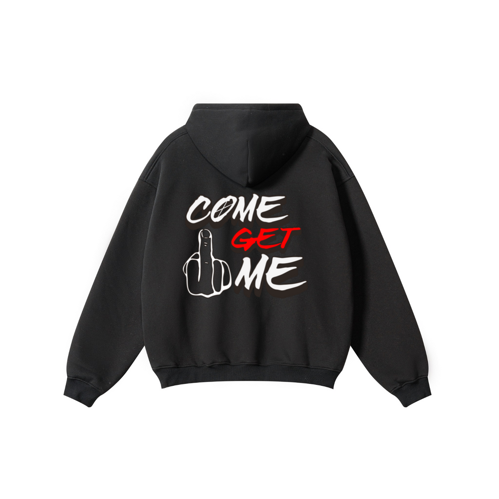 345GSM Solid Color Pullover Hoodie Black