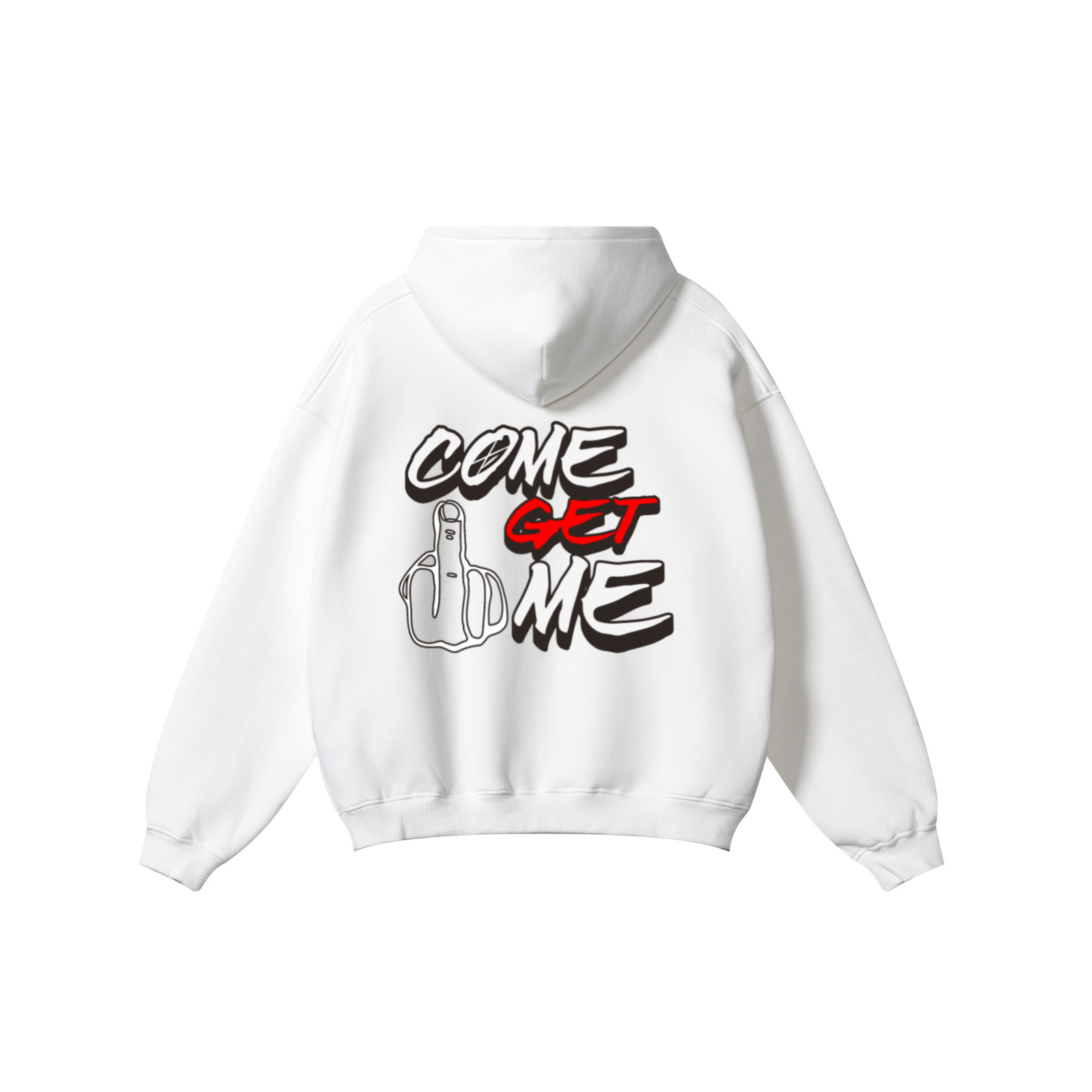 345GSM Solid Color Pullover Hoodie White