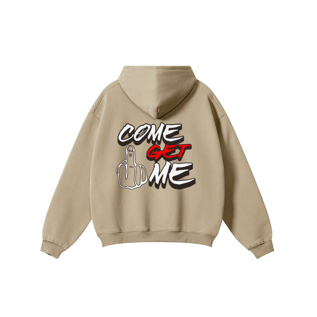 345GSM Solid Color Pullover Hoodie Sandy Beige