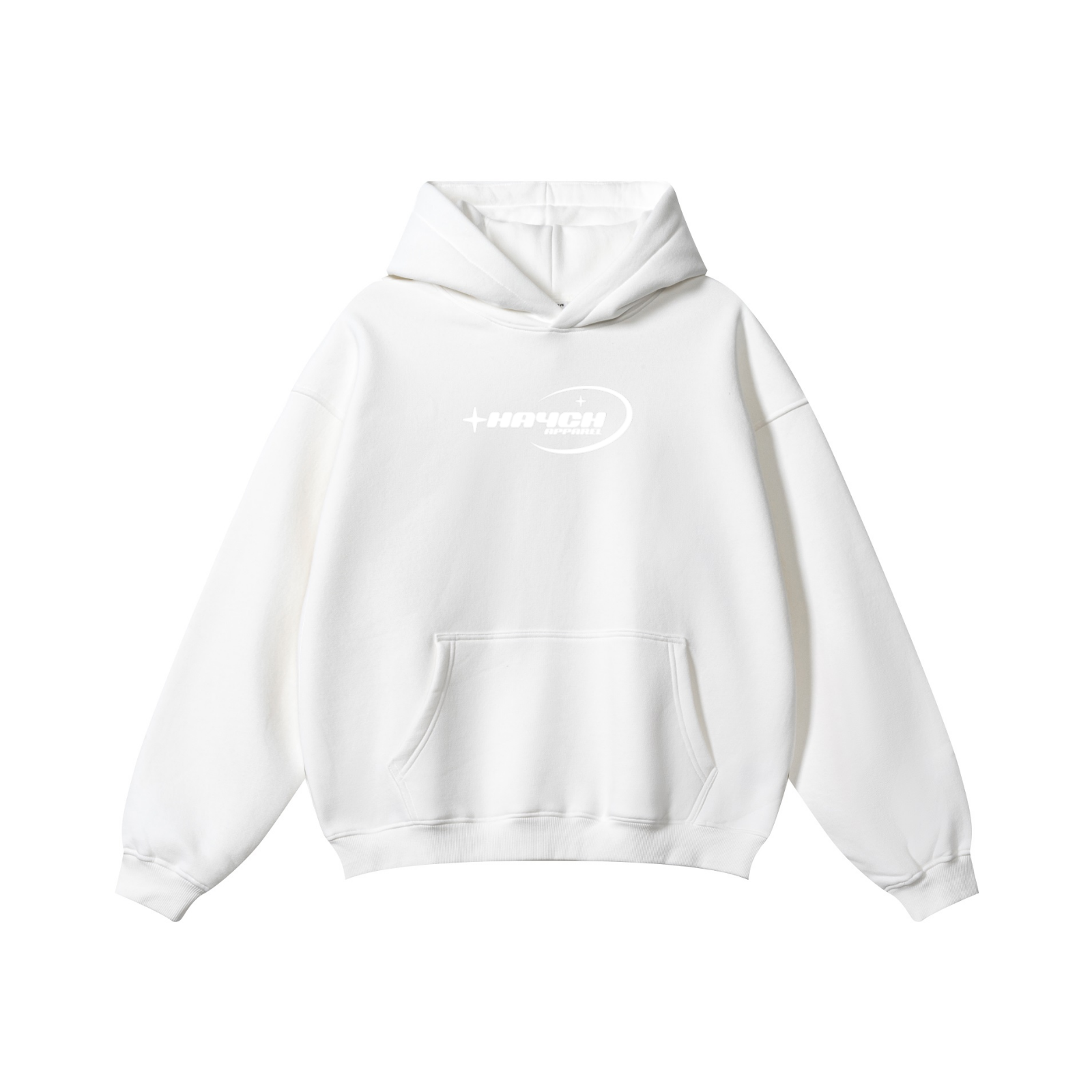 345GSM Solid Color Pullover Hoodie White