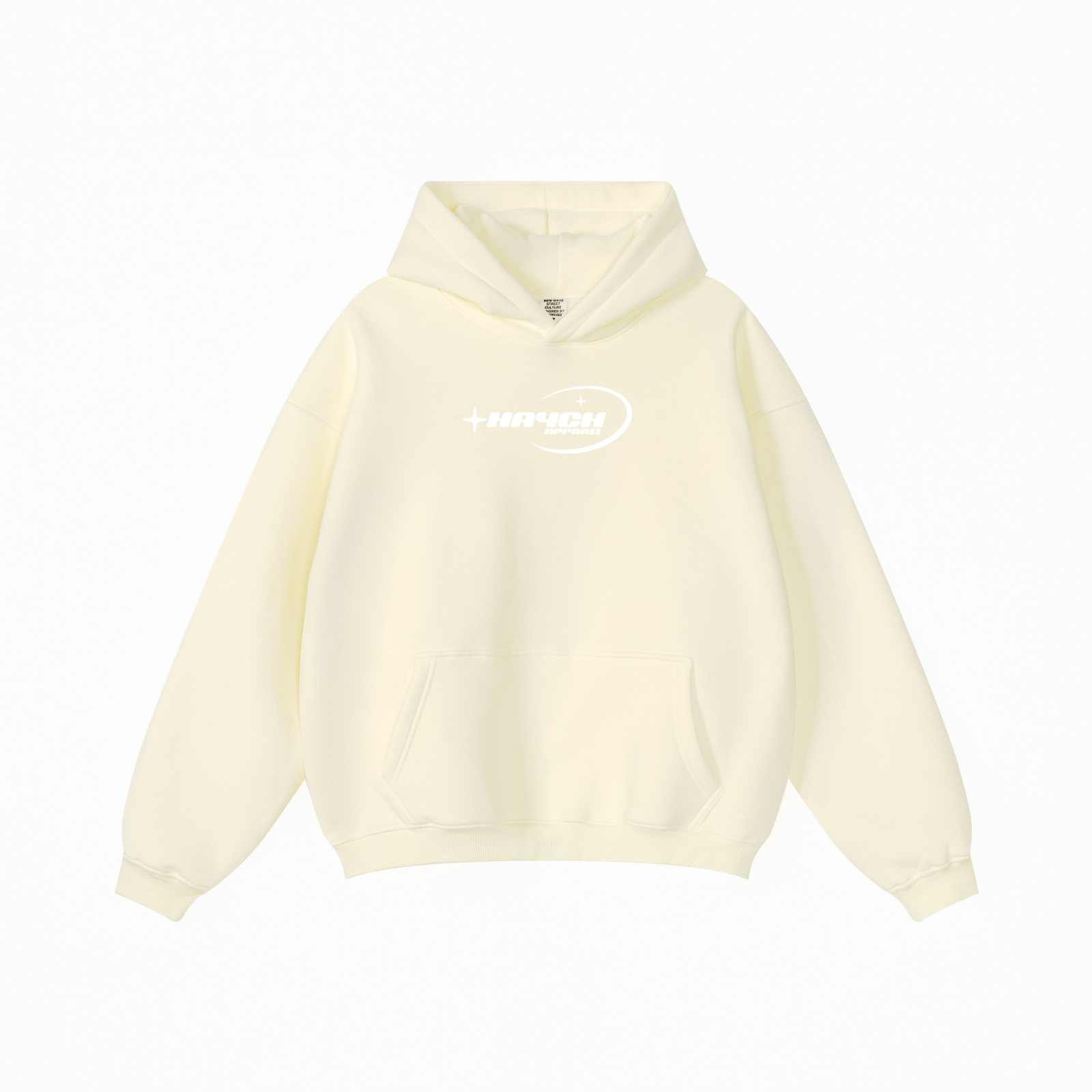 345GSM Solid Color Pullover Hoodie Creamy Beige