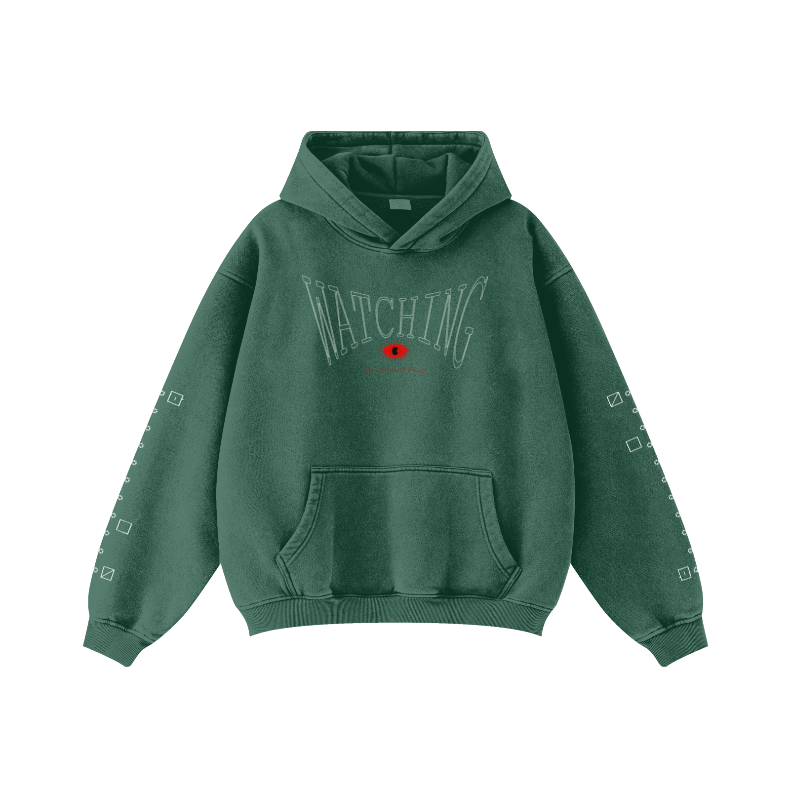332GSM Unisex Vintage Graphic Hoodie Green
