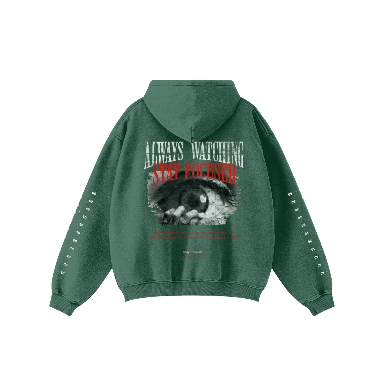 332GSM Unisex Vintage Graphic Hoodie Green