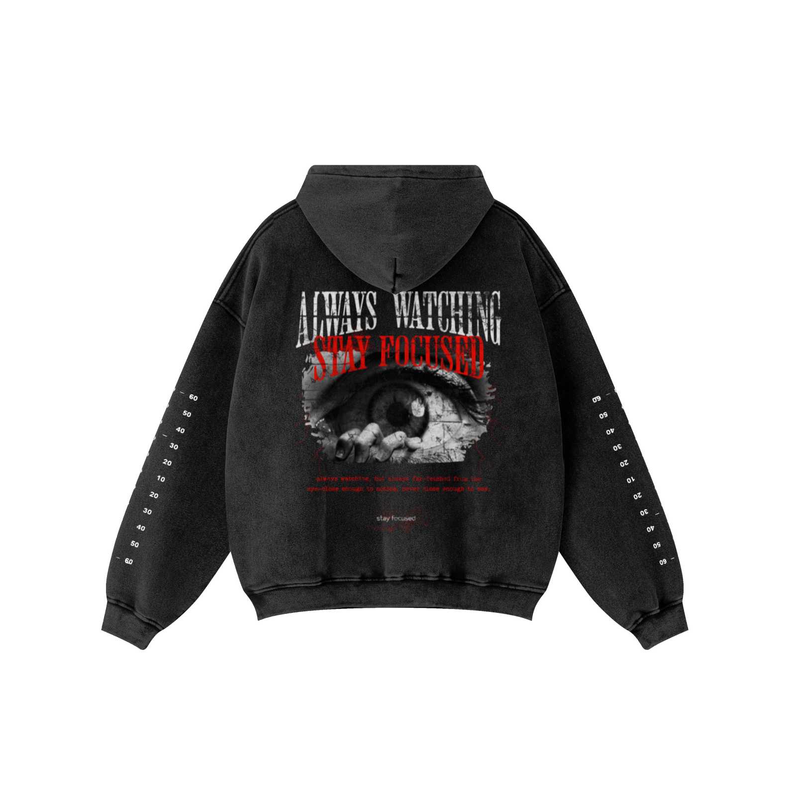 332GSM Unisex Vintage Graphic Hoodie Snow Wash