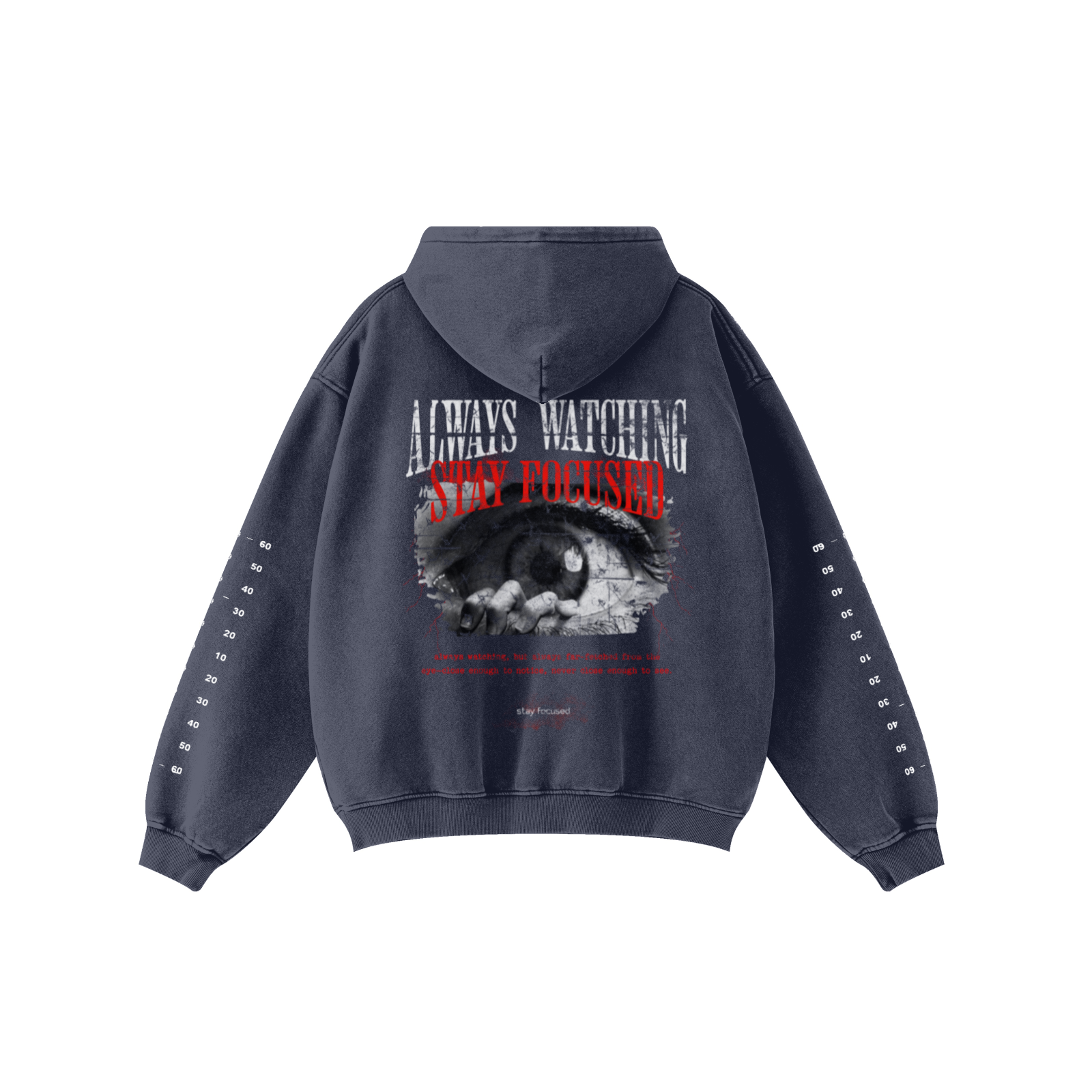 332GSM Unisex Vintage Graphic Hoodie Blue