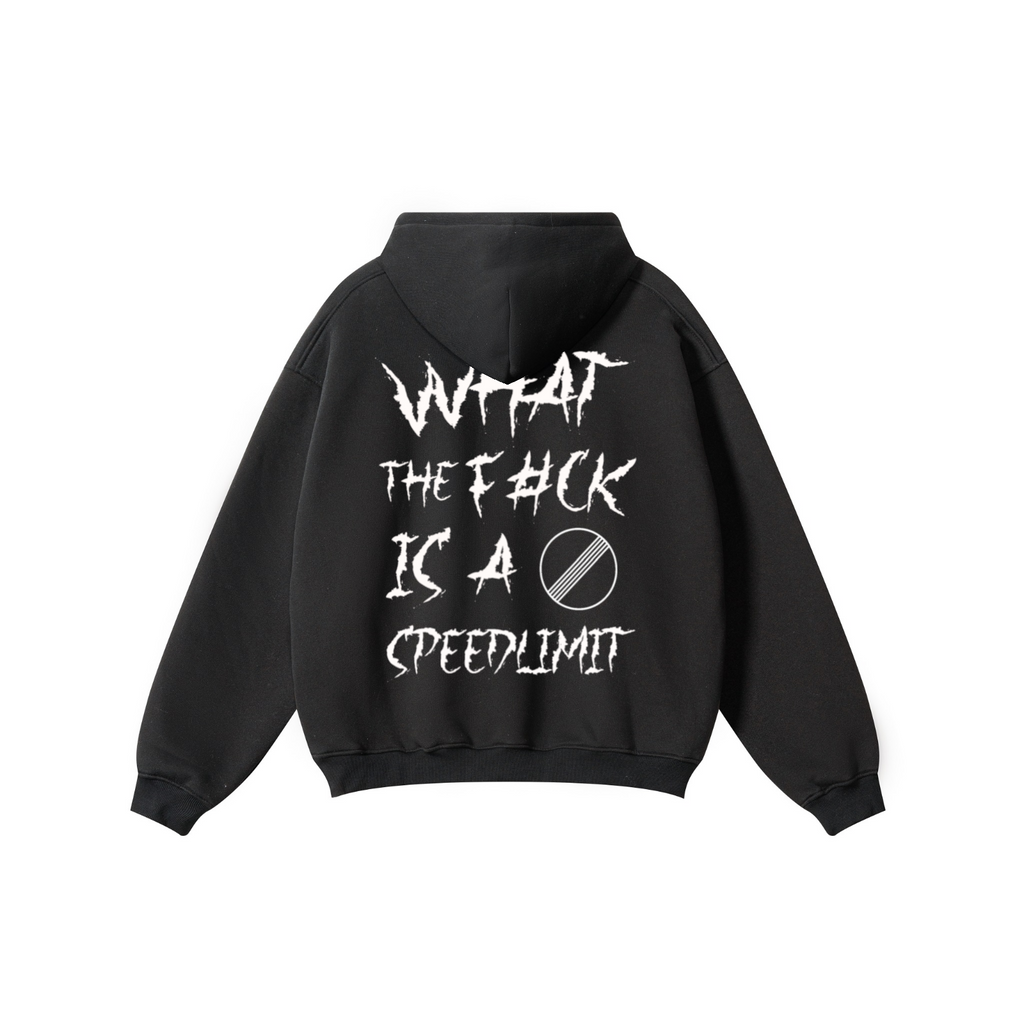 345GSM Solid Color Pullover Hoodie Black