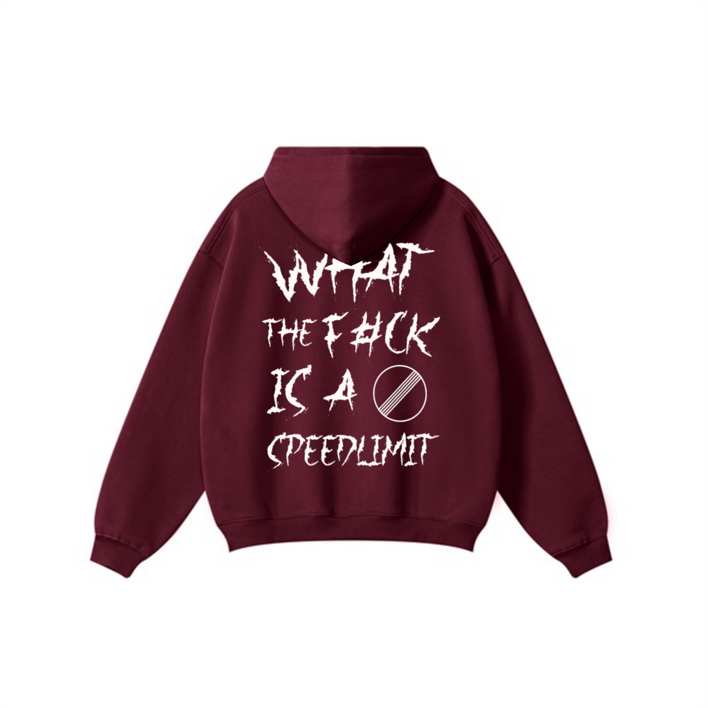 345GSM Solid Color Pullover Hoodie Deep Red