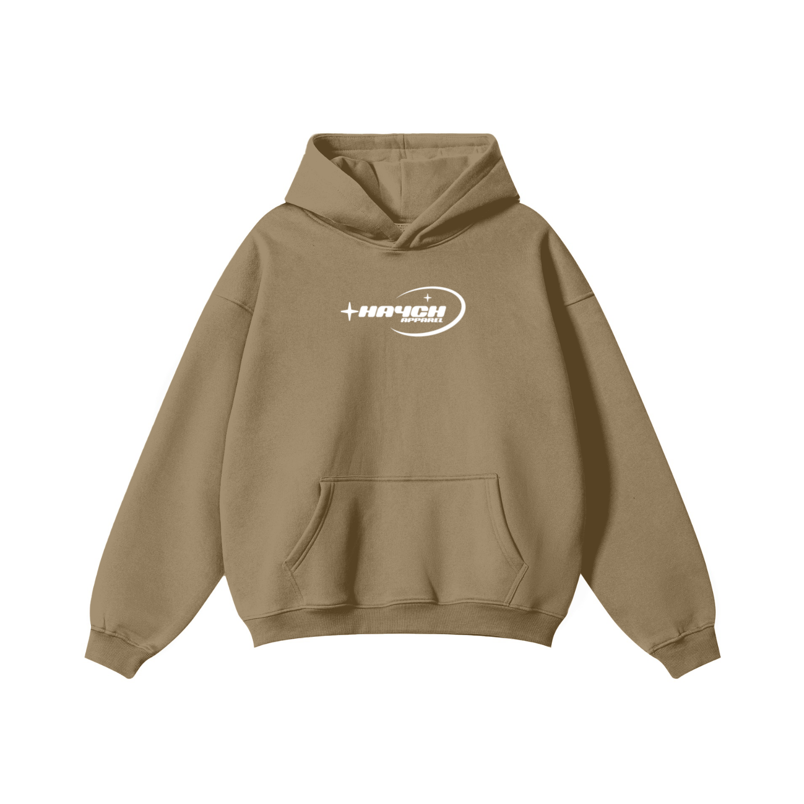 345GSM Solid Color Pullover Hoodie Caramel