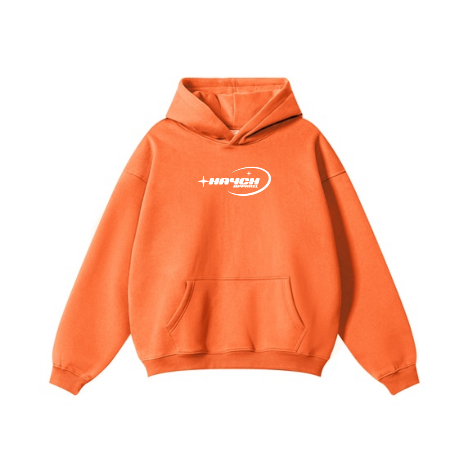 345GSM Solid Color Pullover Hoodie Orange
