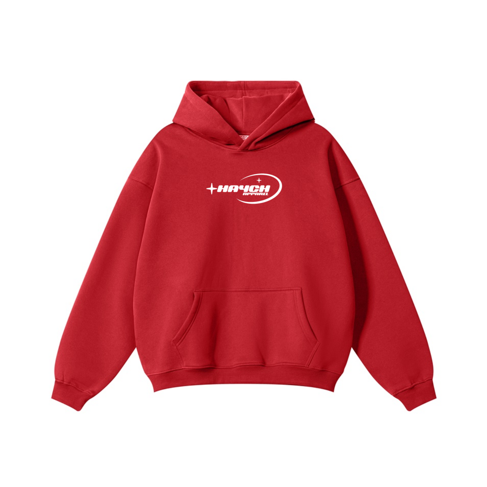 345GSM Solid Color Pullover Hoodie Red