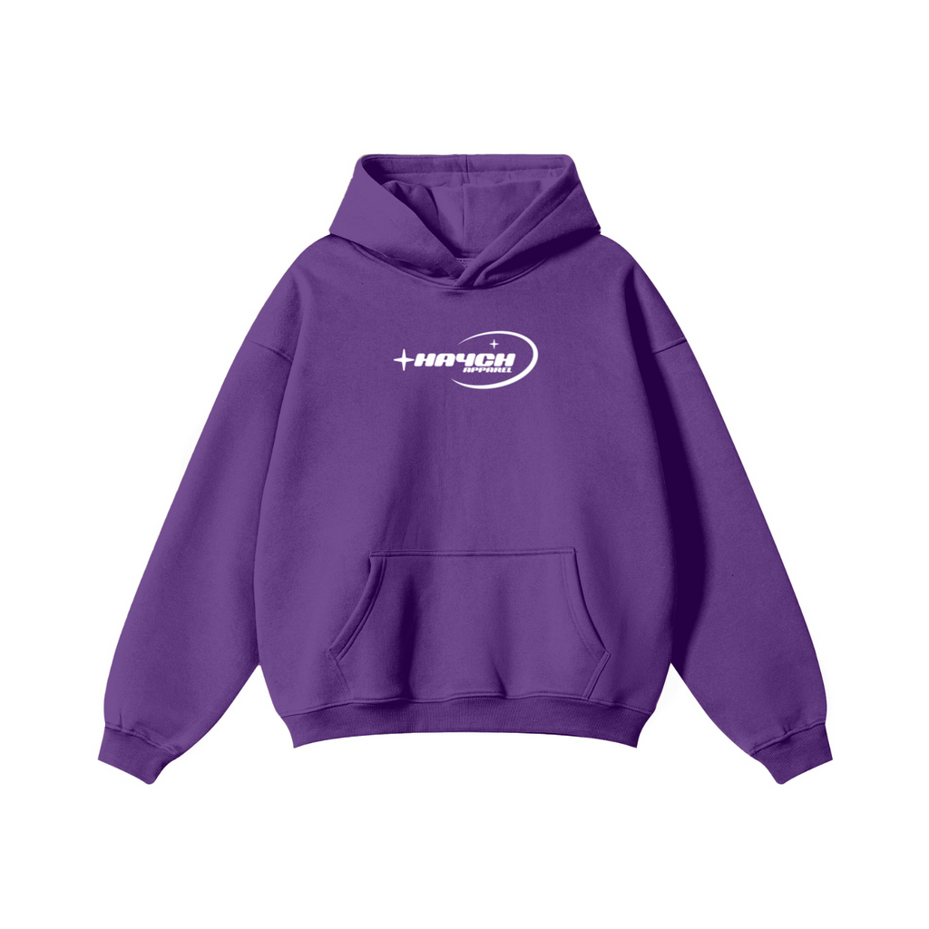 345GSM Solid Color Pullover Hoodie Purple