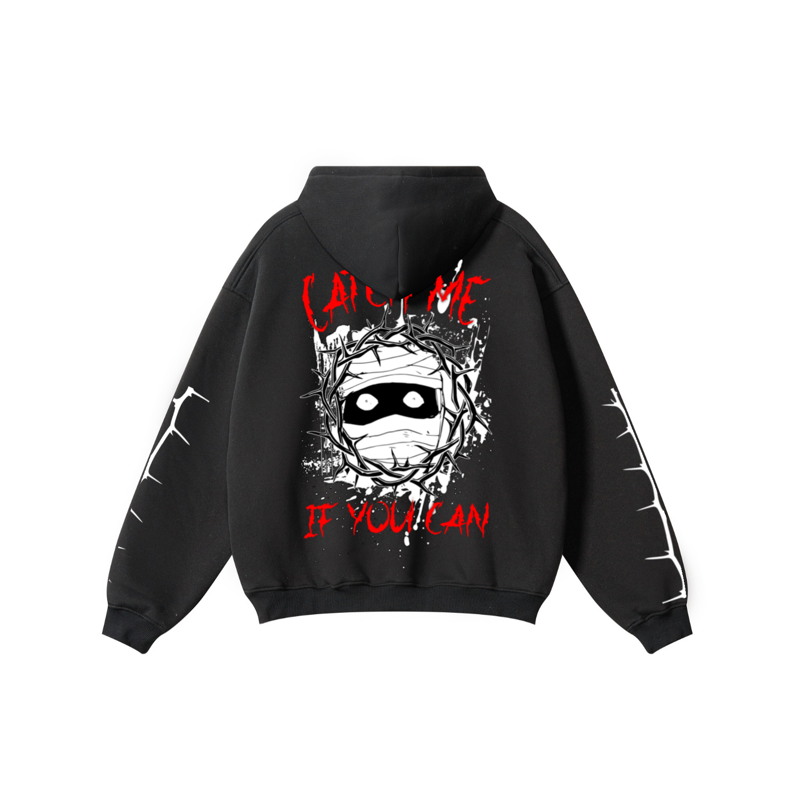 345GSM Solid Color Pullover Hoodie Black