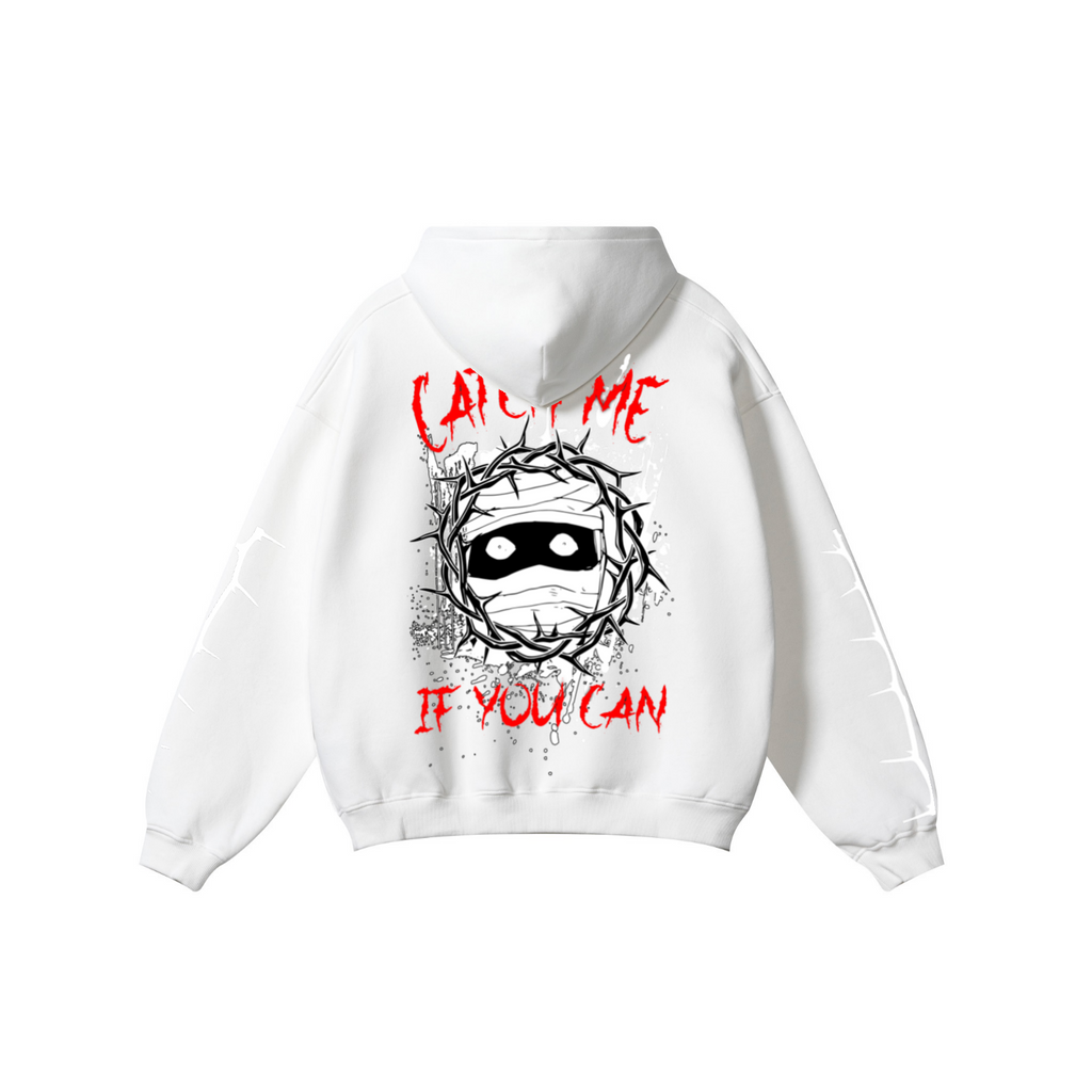 345GSM Solid Color Pullover Hoodie White